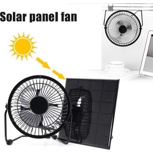4/6/8 Inch USB Solar Panel Powered Fan Portable for Outdoor Home Cooling Ventilation 2019ing