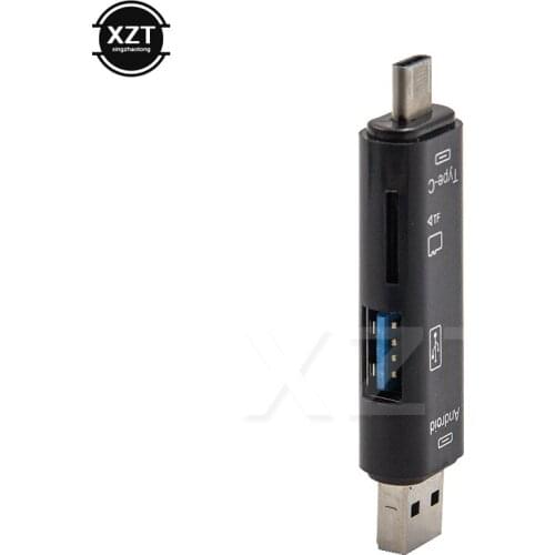 5 in 1 Multifunction Usb 3.0 Type C/Usb /Micro Usb/Tf Memory Card Reader OTG Card Reader Adapter Mobile computer universal