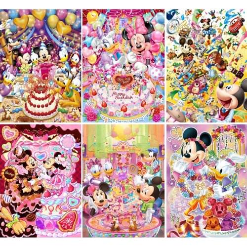 Disney DIY 5D Square&round Full 5d Diamond Cartoon Mickey 5d Diy Diamond Painting Cross Stitch Diamonds Embroidery Home Decor