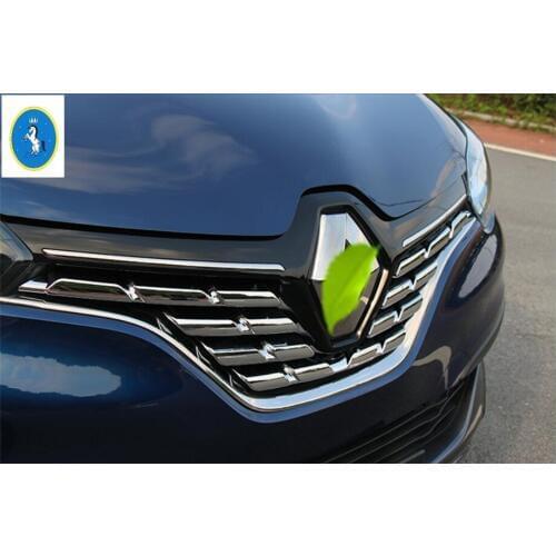 Yimaautotrims Auto Accessory Front Middle Grille Grill Decoration Strip Cover Trim 7 Pcs For Renault Kadjar 2016 2017 2018 ABS