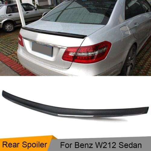 Car Rear Trunk Spoiler Wing for Mercedes Benz E Class W212 E300 E400 E500 E63 AMG Sedan 2010-2015 Carbon Fiber Trunk Spoiler FRP