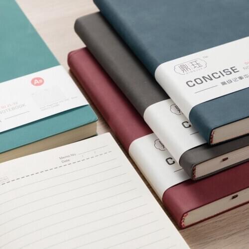 A5 Soft Leathe Cover Notebook Notepad Cute Planner Agenda Travelers Simple Notebook Student School Suplies