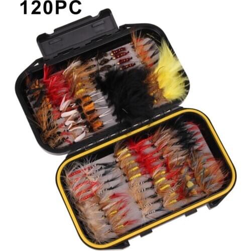 GLS brand 120 pieces of bionic fly hooks and butterflies 40-120 various styles of lure bait bionic bait hook fishing gear