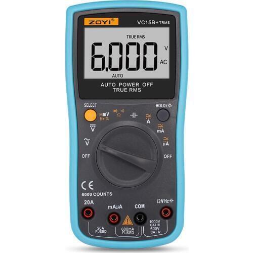 ZOYI ZT15B+ 6000 Counts Digital Multimeter DC AC Voltage Current Meter Resistance Diode Capaticance Continuity