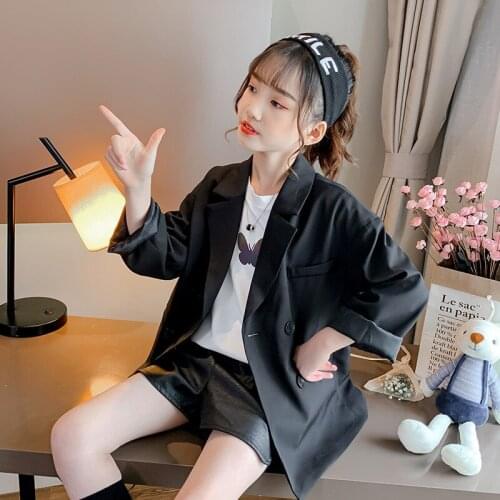 Girls Babys Kids Coat Jacket Outwear 2021 Black Autumn Thicken Warm Overcoat Top Outdoor Sport Birthday Gift Childrens Clothin