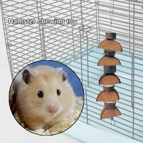Hamster Toy Fine Workmanship Bite Resistant Natural Pet Hanging Skewers Chew Toy Small Animal Supplies Accessories Hamster Toy