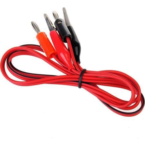 To Banana Plug Mini Alligator Clip Test Lead Cable 1M For Digital Multimeters Crocodile Cable Alligator Jumper Wire Test Leads