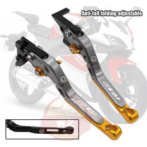 Logo(R1M) Titanium CNC Extendable Folding Motorcycle Brake Clutch Levers For Yamaha YZF R1/R1M/R1S 2015 2016 2017 2018