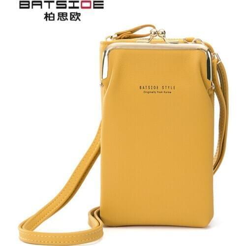 Fashion Small Crossbody Bags Women Mini PU Leather Shoulder Messenger Bag For Girls Yellow Bolsas Ladies Phone Purse