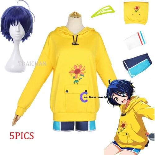 New Anime WONDER EGG PRIORITY Cosplay Ohto Ai Hoodies Woman Girl Sweatshirt Sport Pullover Costume Clothing Cos wig Halloween