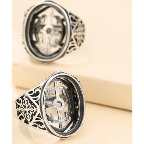 15*20mm 925 STERLING SILVER Semi Mount Bases Blanks base blank Pad men ring Setting set jewelry findings (without stone) A5360