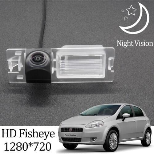 Owtosin HD 1280*720 Fisheye Rear View Camera For Fiat Punto/Grande Punto/Punto EVO 2005-2018 Car Vehicle Parking Accessories