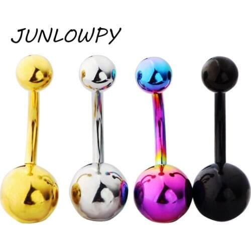 JUNLOWPY 14G Tragus Ear 40pcs Navel Piercing Surgical Stainless Steel Belly Button Rings Body Jewelry Percing Navel Piercings