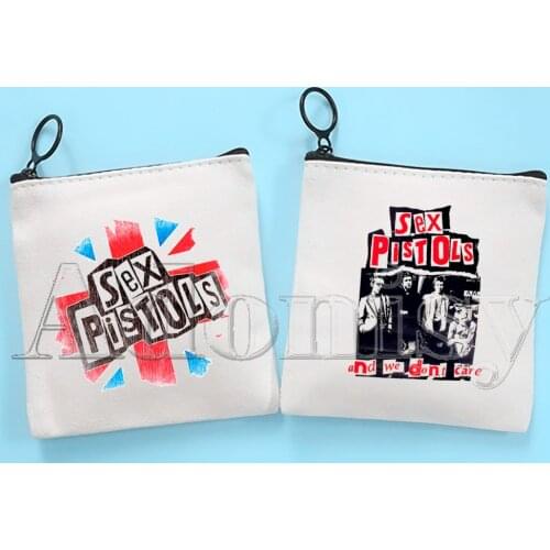Sex Pistols Canvas Coin Purse Coin Purse Collection Canvas Bag Small Wallet Zipper Key Bag Hand Gift
