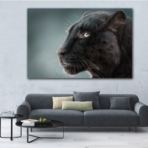 Wild Animal Poster Wall Art Wolf Picture Canvas Painting Black and White Wolf Photo Canvas Print and Poster Home Room Decor