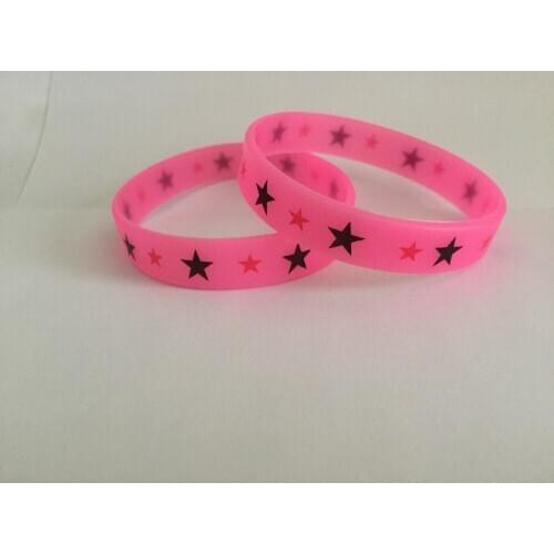 Five-pointed star LOGO Silicone Bracelet Silicone bracelet 100PCS/LOTS Free shiping