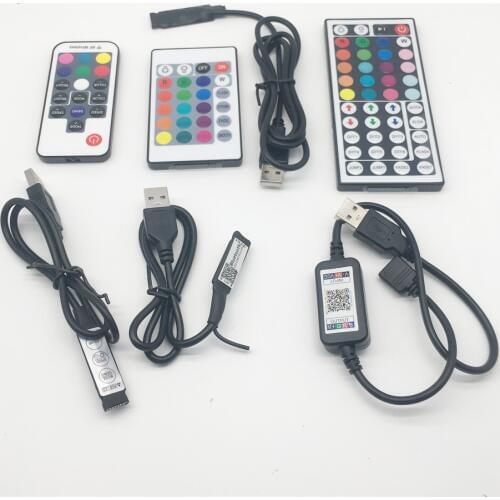 Led Strip 5V 12 24 V Volt RGB USB IR RF Remote Controller USB TV LED Strip light 3 17 24 44 Key Remote / Bluetooth Controller