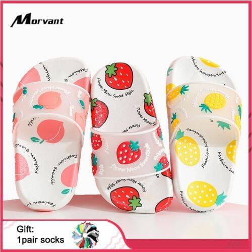 Kids slippers Cartoon Print Baby Girls slippers Indoor anti-skid Kids slipper Thickened sole Deodorant Home Shoe
