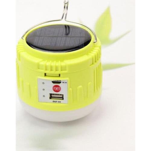 Solar LED Camping Light USB Rechargeable Bulb For Outdoor Tent Lamp Portable Lanterns Emergency Lights For BBQ Hiking Dropship