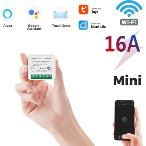 16A Mini Smart Wifi DIY Switch Supports 2 Way Control Smart Home Automation Module Works With Alexa Google Home Smart Life App