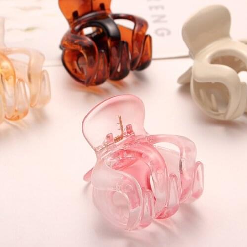 New Fashion High Quality Girls Hair Claw Solid Scrub Acrylic Hair Clip Candy Color Headwear Women Cute Hair Accessories