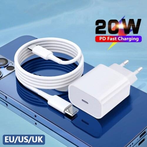 20W PD Fast Charger For iPhone 12 11 Xs Xr Pro Max 8 Usb C Adapter Charger Type C Quick Charging QC3.0 For Xiaomi Huawei