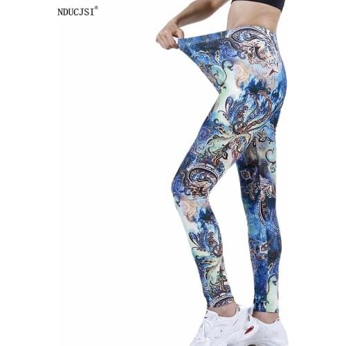 NDUCJSI Women Leggings Sexy Breathable Skinny Leggins 2021 Fitness Stretch Sports High Waist Push Up Gym Fashion Workout Pants
