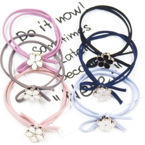 36PCS/LOT Creative Pink Flower Elastic Hair Bands For Girl Bohemian Headband Scrunchy Korean Kids Hair Accessories For Women