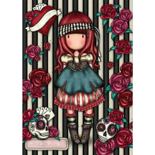 5D DIY Diamond Painting Kits Cartoon Little Girl Doll Full Round With AB Drill Embroidery Mosaic Home Decor Christmas Gift Art