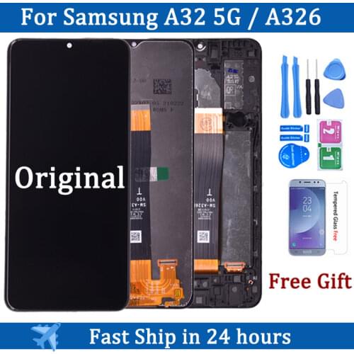 6.5"Original LCD For Samsung Galaxy A32 5G A326 LCD with frame Touch Screen Digitizer LCD For Samsung SM-A326B A326B/DS Display