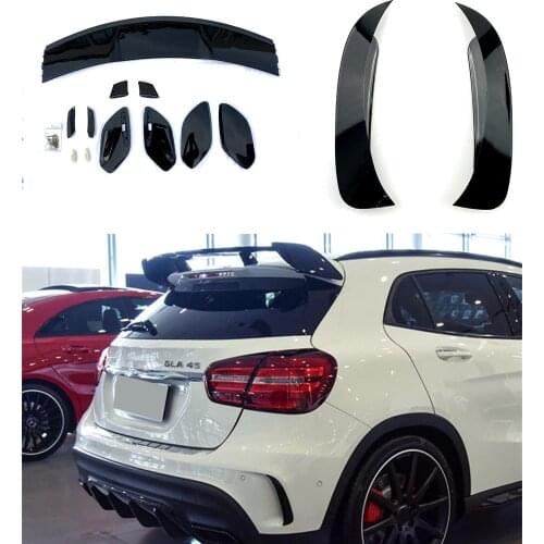 Car Rear Bumper Trunk Tail Spoiler Wing For Mercedes X156 GLA-Class GLA250 45 AMG Bolts Set Splitter Canard Air Vent Cover Trim