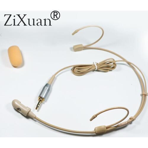 Free Shipping Quality Male Screw Thread Lock 3.5 mm Jack Plug Headset Microphone For Wireless Microphone BodyPack Transmitter