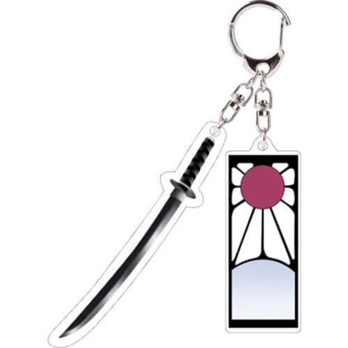 Anime Demon Slayer Kimetsu no Yaiba Keychain Tanjirou Nezuko Cosplay Acrylic Key Chain for Fans Gift Accessories