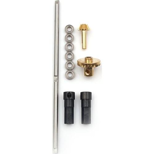 For WPL B-1 B-14 B-24 B24 C14 C-14 1/16 Truck RC Car Upgrade Metal Drive Shaft Gear Bridge Rear Axle Full Metal Kit