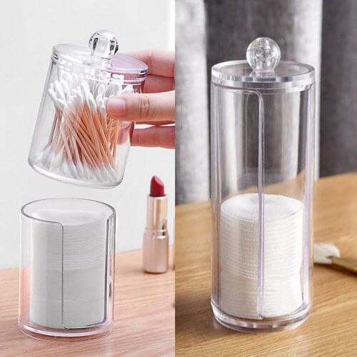 Travel Cosmetic Storage Case Jewelry Container Cosmetic Makeup Sundries Cotton Pad Organizer Multifunctional Acrylic Storage Box
