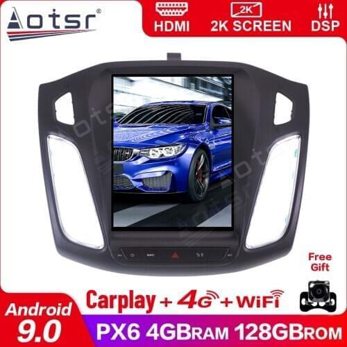 Tesla Screen Android 9.0 4+128G For Ford Focus 2013 - 2017 Car Multimedia Radio Stereo Player Carplay DSP Navigation Head unit