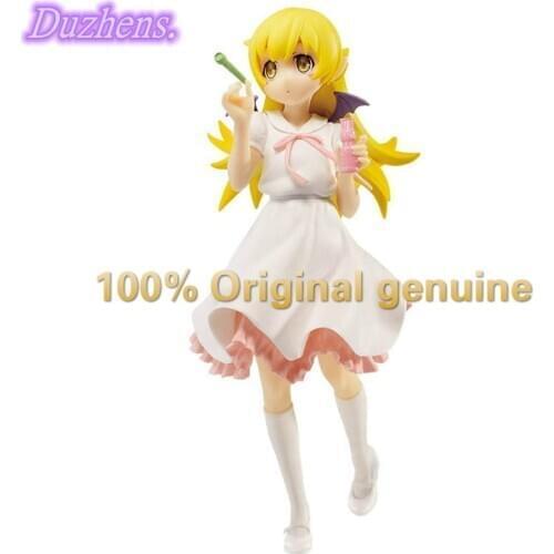 100% Original genuine Anime Kizumonogatari Oshino Shinobu blow bubbles PVC Action Figure Anime Figure Model Toy Figure Doll Gift