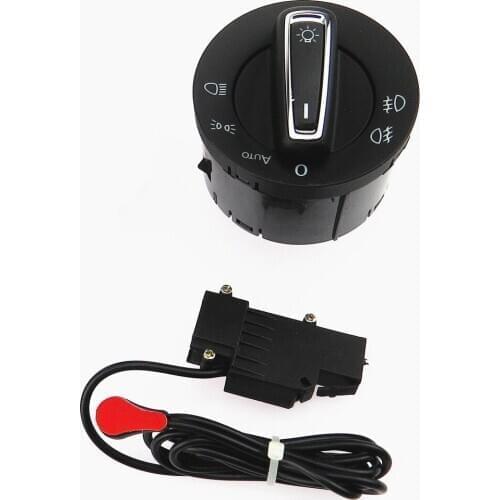 SCJYRXS Chrome Automatic Switch Control Button Headlight Light Sensor Module For Golf MK7 Polo Octavia 5GG941431D 5GG 941 431 D