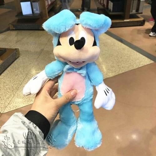 Original Disney Cartoon Mickey Moving Ears Plush Toy Kawaii Mouse Doll 2021 Easter Limited Edition Gift 35cm