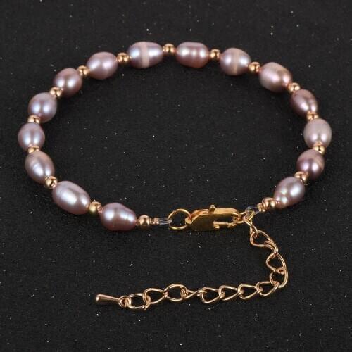 Korean Women Classic Style Real Freshwater Pearls Bracelet Bride Wedding Jewelry