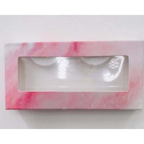Lashes box empty lashes box pink marble cardboard box with trays wholesale customazition private label