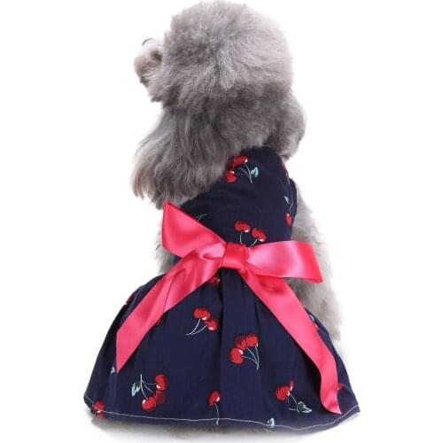 Summer Dog Dress With Lovely Bow Pet Apparel For Pets Weddings Holidays Travelling Party Decorations