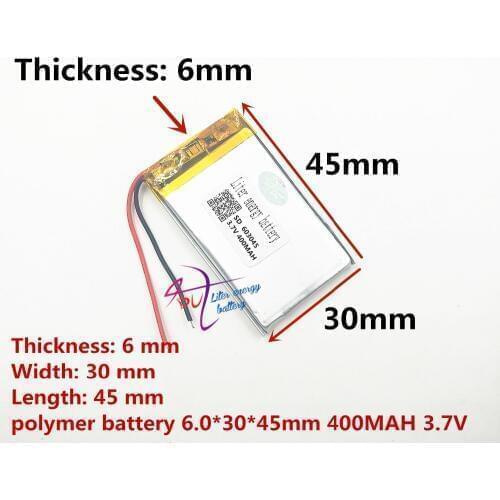 Best battery brand 3.7V polymer battery series 603045 400mAH custom group battery pack