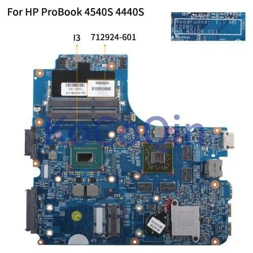 KoCoQin Laptop motherboard For HP ProBook 4540S 4440S 4441S Core I3 Mainboard 712924-001 712924-601 12260-1 48.4SI08.011