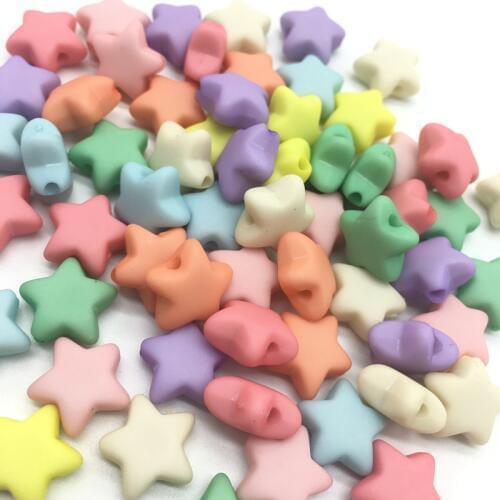 Meideheng acrylic star dull polish beads for Jewelry making DIY Childrens bracelet necklace made accessories 11mm 100pcs/bag