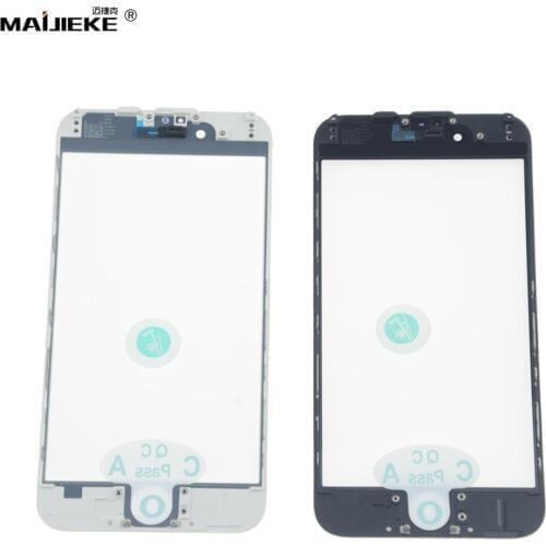 5PCS New 3 in 1 Front Screen Glass With Frame OCA For iphone 11 XR 8 plus 7 plus 6s 6 plus 5 5s Screen Glass repair Replacement