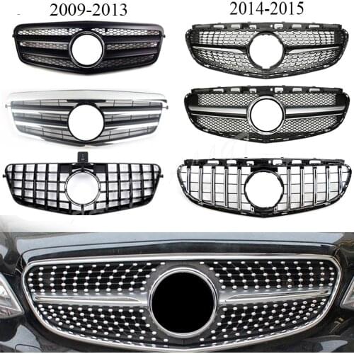 Front Racing Bumper Grille Upper Facelift Grill For Mercedes Benz E-Class W212 2009-2015 2010 2011 2012 2013 2014 Diamond GTR
