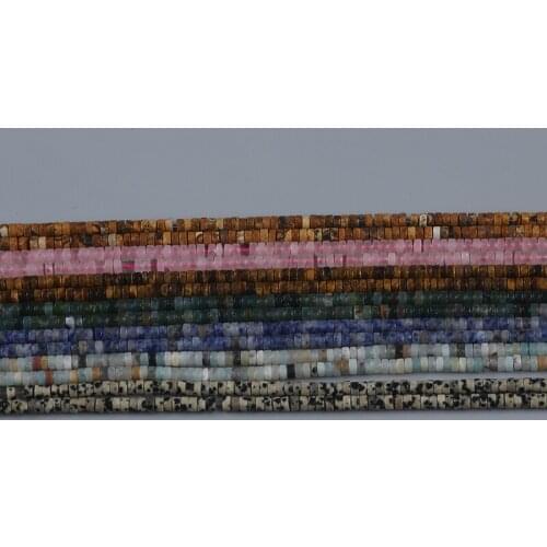 Flat Round Wheel Shaped Gemstones Strands Natural Stone For Jewelry Making