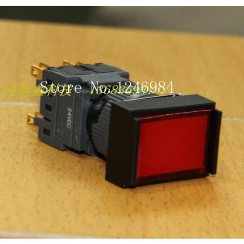 [SA]Electronic switch Jinhong rectangular openings 16MM F -type dual illuminated lockable double-throw switch button start butto