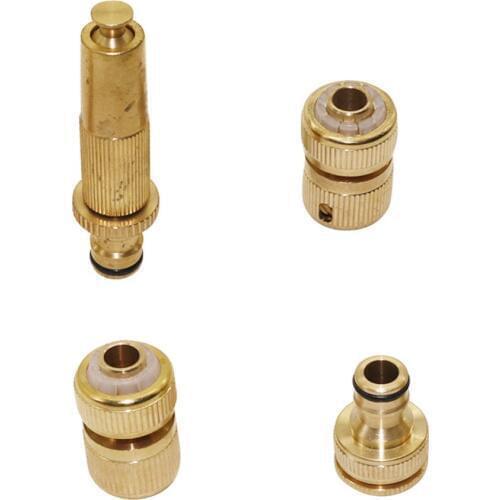 Garden Hose Water Tap Fittings Brass Connector Car wash Quick Adapter Fitting Kit Switcher Nozzle Hose joint 1 Set